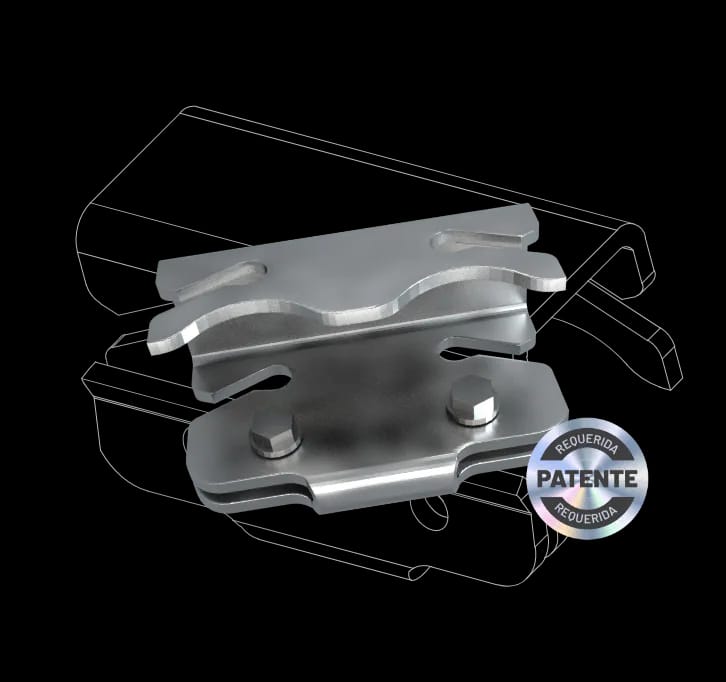 Clamp de fixação Tessa com selo de patente requerida