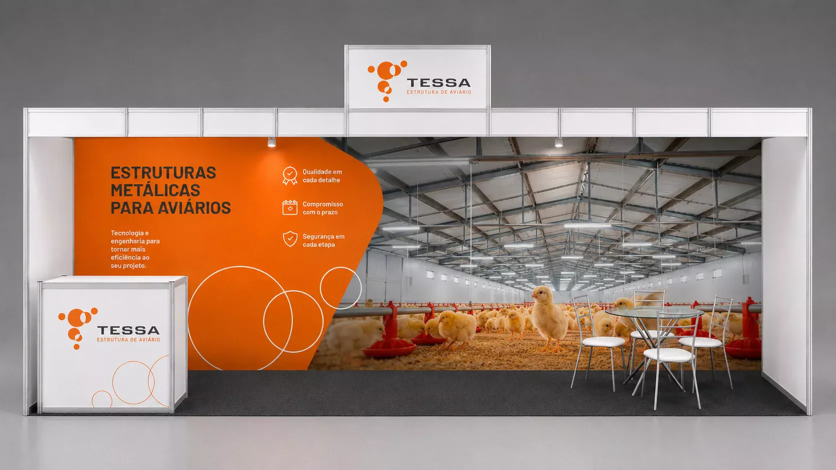 Stand Tessa na 1ª Feira de Aves Seara em Arapongas (PR)